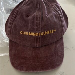 NWT Active After Coffee Club Mindfulness Burgundy Cap